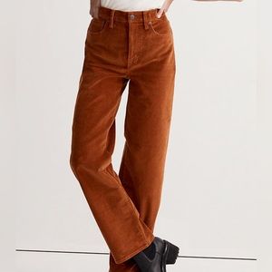 Madewell Perfect Vintage Corduroy Pants in Rust